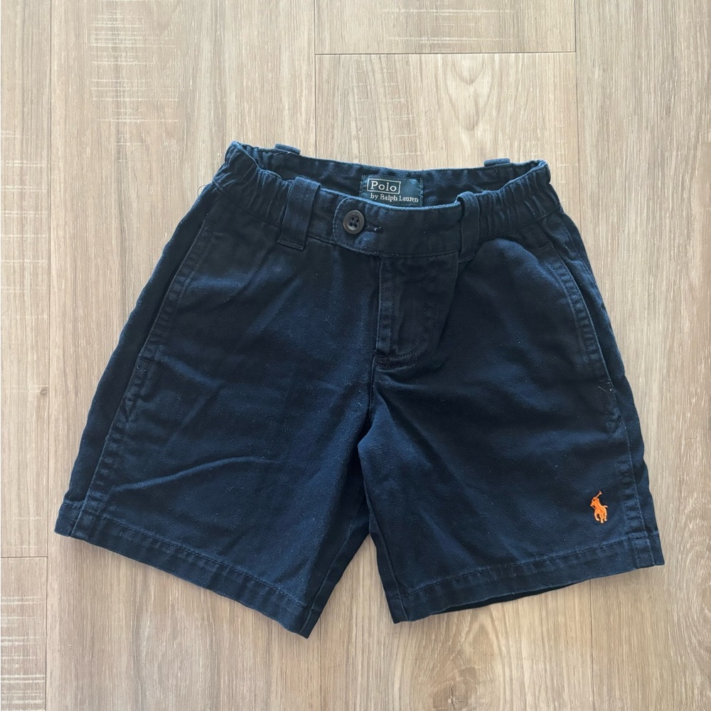 Polo by Ralph Lauren Navy Kids Shorts with Orange Logo 3T vguc